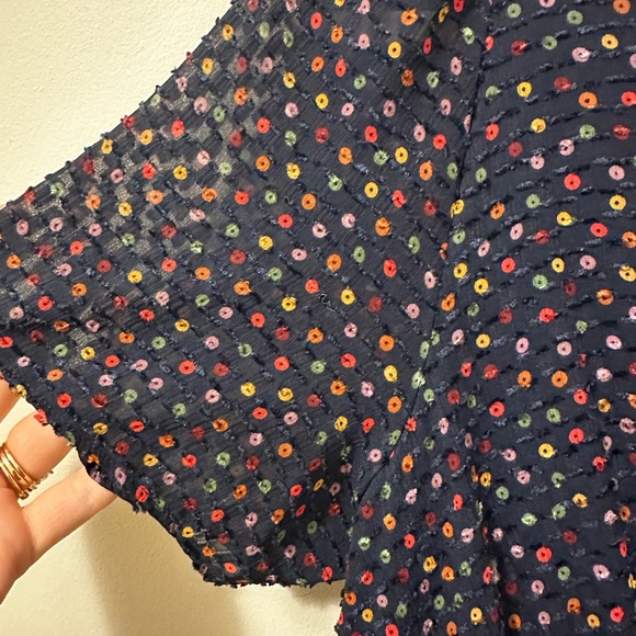 Madewell Navy Multi-Color Dot Dress - Picture 8 of 13